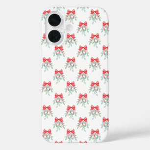 Mistletoe Pattern iPhone 16 Case