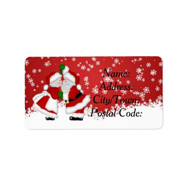 Mistletoe Santa Address  Label (Front)