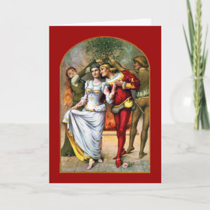Mistletoe Vintage Holiday Card