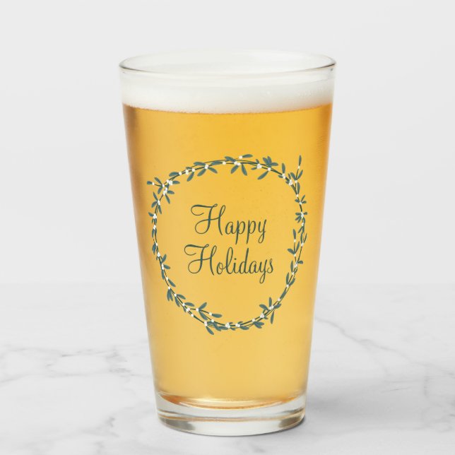 Mistletoe with Personalized Message Glass (Front Filled)