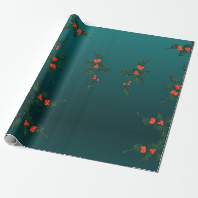 Mistletoe Wrapping  Paper (Unrolled)