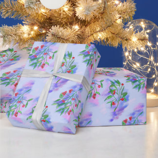 mistletoe wrapping paper