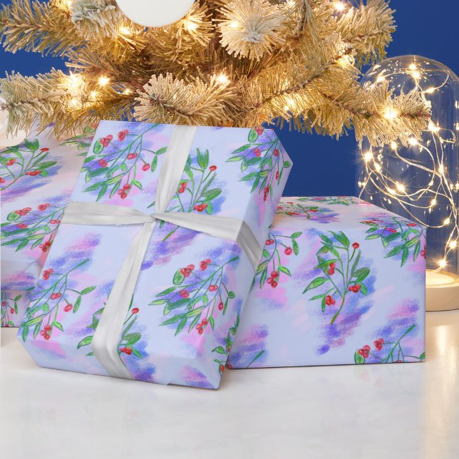 mistletoe wrapping paper (Holidays)