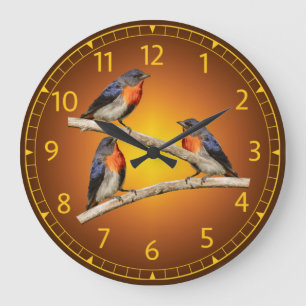  Mistletoebird, Flowerpecker, Australia, Indonesia Large Clock