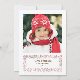 Mistletoed Christmas Photo Holiday Card