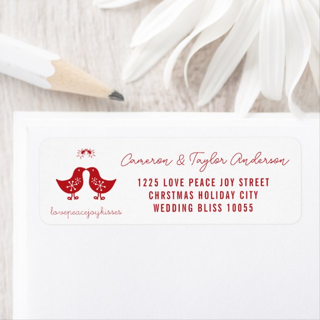 Mistletoes Kissks Holiday Mariage Adresse (En situation)