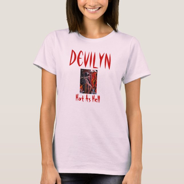 mistress of death, Devilyn, Hot As Hell--spaghetti T-Shirt (Front)