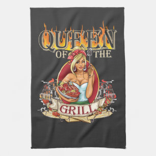 Mistress Of The Grill For Women Who Love To Grill Kitchen Towel