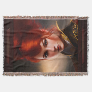 Mistress Of The Wind AI Concept Art by Xzendor7 Throw Blanket