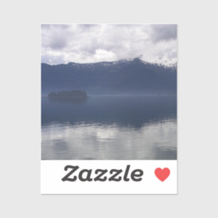 Misty Alaskan Sea in Shades of Blue