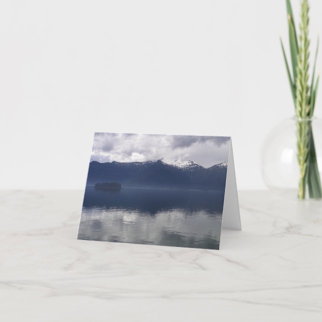 Misty Alaskan Sea in Shades of Blue Card (Front)