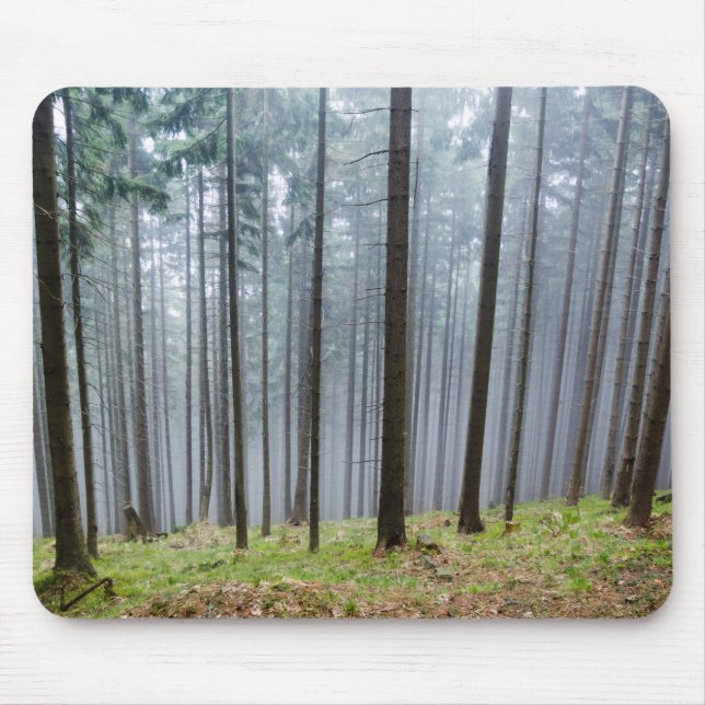 Misty Autumn Forest Relaxation Mouse Pad (Front)