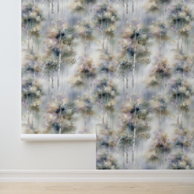 Misty Birch Forest  Wallpaper (Application)