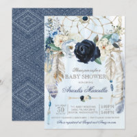 Misty Blue  Boho Dream Catcher Baby Shower