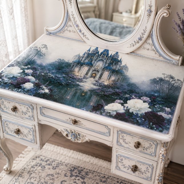 Misty Blue Castle Decoupage Tissue Paper (Creator Uploaded)