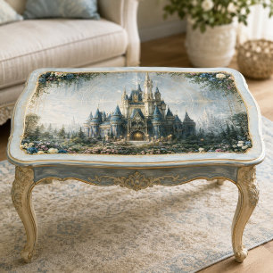 Misty Blue Castle Garden Decoupage Tissue Paper