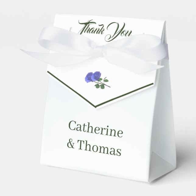 Misty Blue & Green Favour Boxes (Front Side)