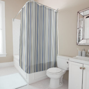 Misty Blue Grey Stripes