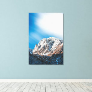 Misty clouds over the mountains canvas print