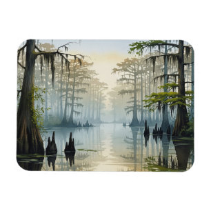Misty Congaree National Park South Carolina Magnet