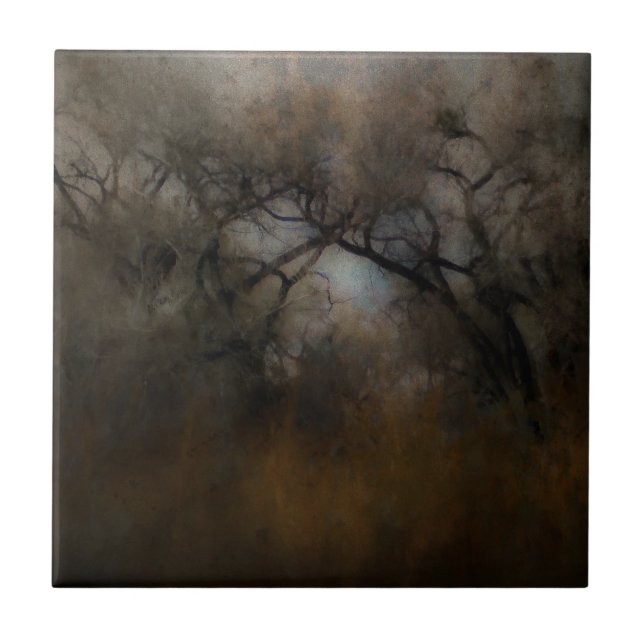 Misty Cottonwoods Tile (Front)