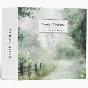 Misty Country Road Forest Path Landscape (1) Binder