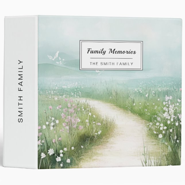 Misty Country Road Forest Path Landscape (3) Binder (Front/Spine)