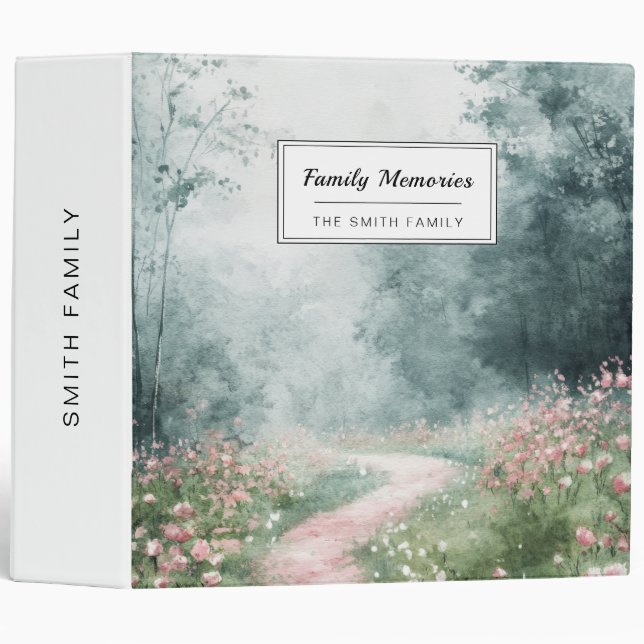Misty Country Road Forest Path Landscape (4) Binder (Front/Spine)
