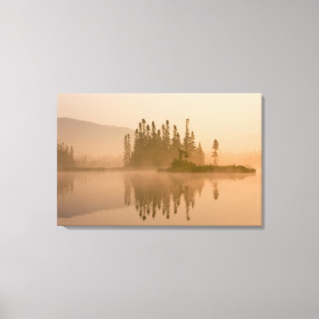 Misty dawn on East Inlet, Pittsburg, New Canvas Print (Front)