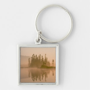 Misty dawn on East Inlet, Pittsburg, New Keychain