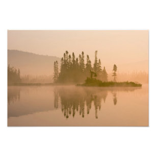 Misty dawn on East Inlet, Pittsburg, New Photo Print