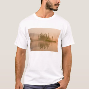 Misty dawn on East Inlet, Pittsburg, New T-Shirt