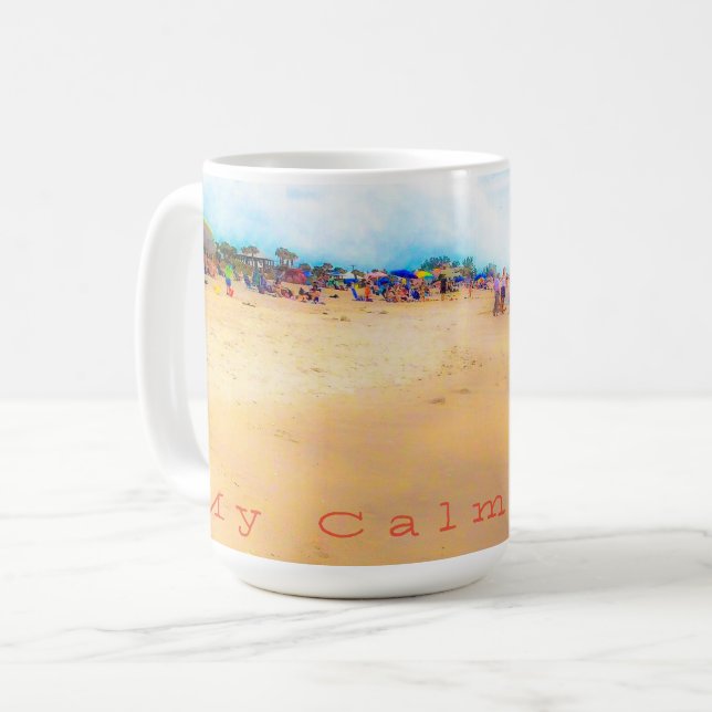 Misty Day at the Beach Coffee Mug (Front Left)