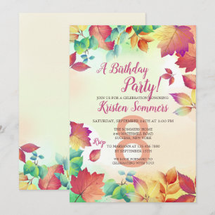 Misty Fall Invitation