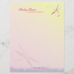 Misty Field Dragonfly Business Letterhead