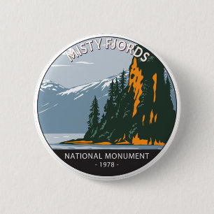 Misty Fjords National Monument New Eddystone  2 Inch Round Button