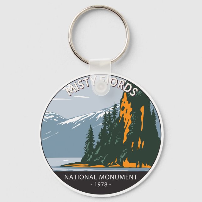 Misty Fjords National Monument New Eddystone Keychain (Front)
