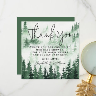 Misty Forest Baby Shower Thank You