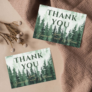 Misty Forest Baby Shower Thank You Card