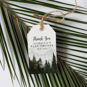 Misty Forest Baby Shower Thank You Gift Tags