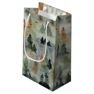 Misty Forest Birthday   Retirement SMALL Gift Bag