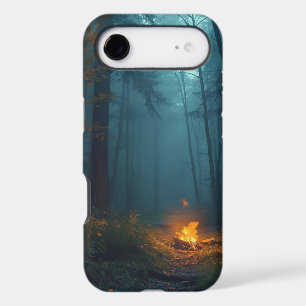 Misty Forest Campfire Phone Case — Iphone 17