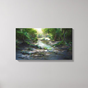 Misty Forest Canvas Print