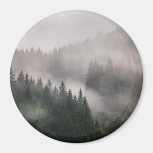 Misty Forest in the Mountains Magnet