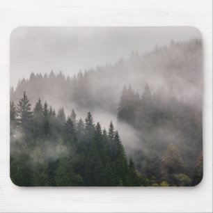 Misty Forest in the Mountains Mouse Pad