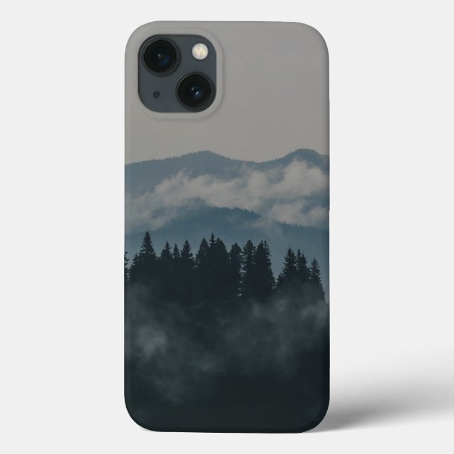 Misty forest mountain landscape iphone 13 case. Case-Mate iPhone case (Back)