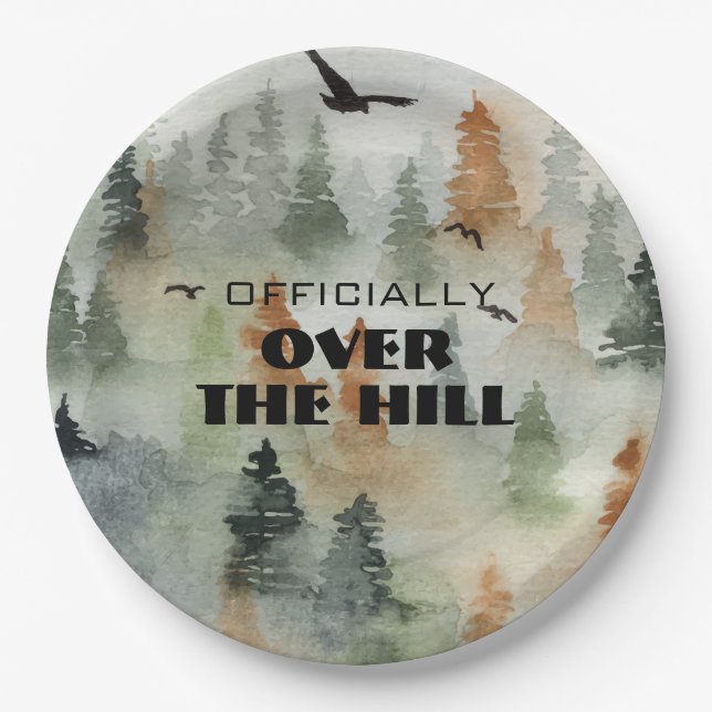 Misty Forest Officially Over the Hill Plates (Front)