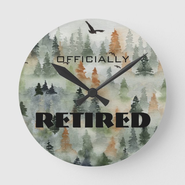 Misty Forest Officially Retired or ANY WORDS Clock (Front)