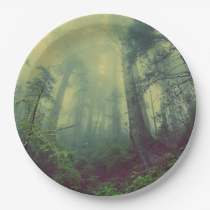 Misty Forest Paper Plate