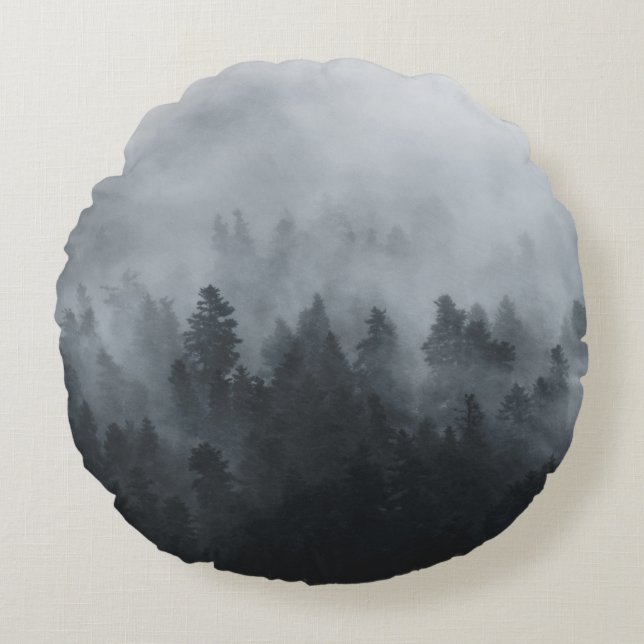 MISTY FOREST ROUND PILLOW (Front)